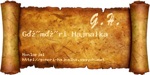 Gömöri Hajnalka névjegykártya