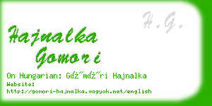 hajnalka gomori business card